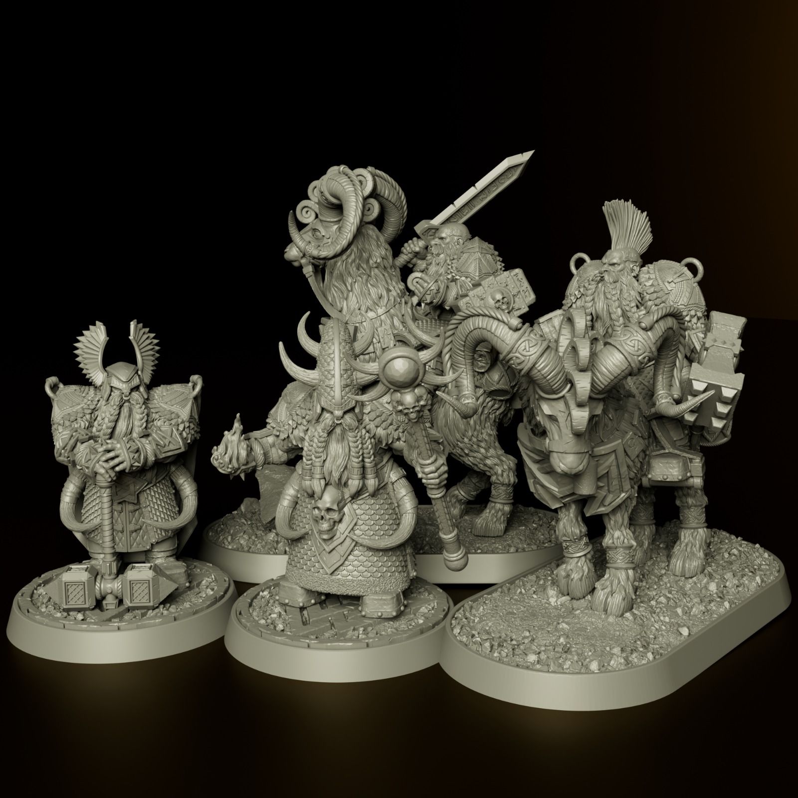32mm Cüce Savaşçı Seti | 9 Parça Fantastik Minyatür Figür | DnD RPG Masaüstü Oyunu Koleksiyonluk Reçine Baskı